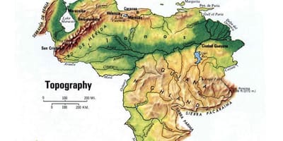 ਨਕਸ਼ਾ ਵੈਨੇਜ਼ੁਏਲਾ ਦੇ topographic